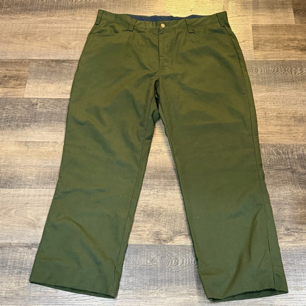 Vtg FSS Pants 40x30 Olive Green Firefighting Flame Resistant Aramid Altered Read